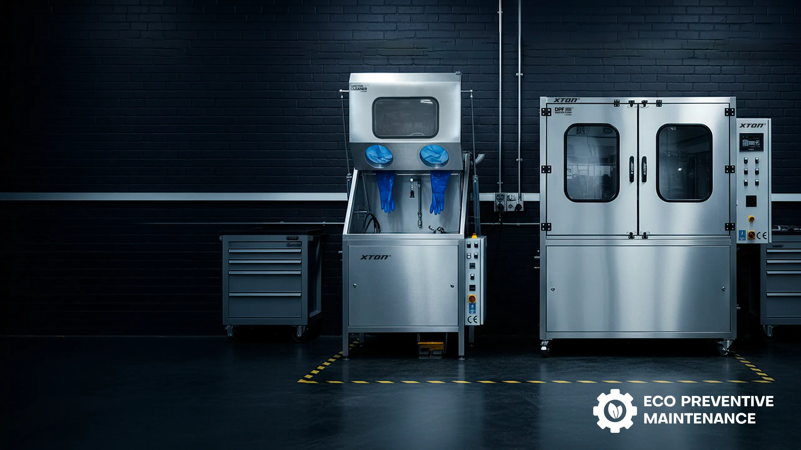Machines XTON Master Cleaner et DPF Master Flash dans un atelier